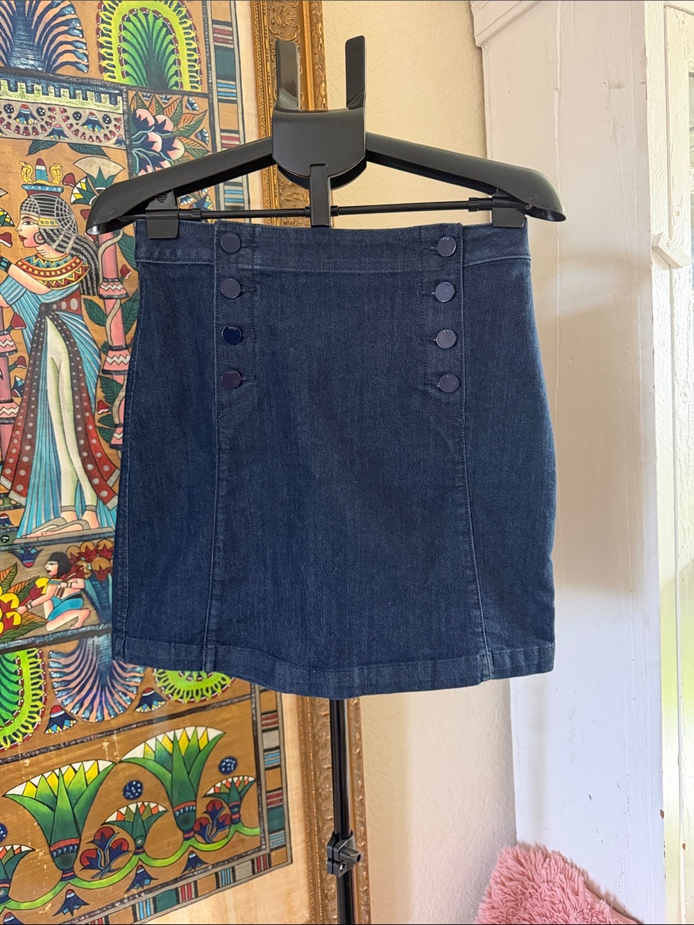 LOFT Dark Blue Denim Skirt